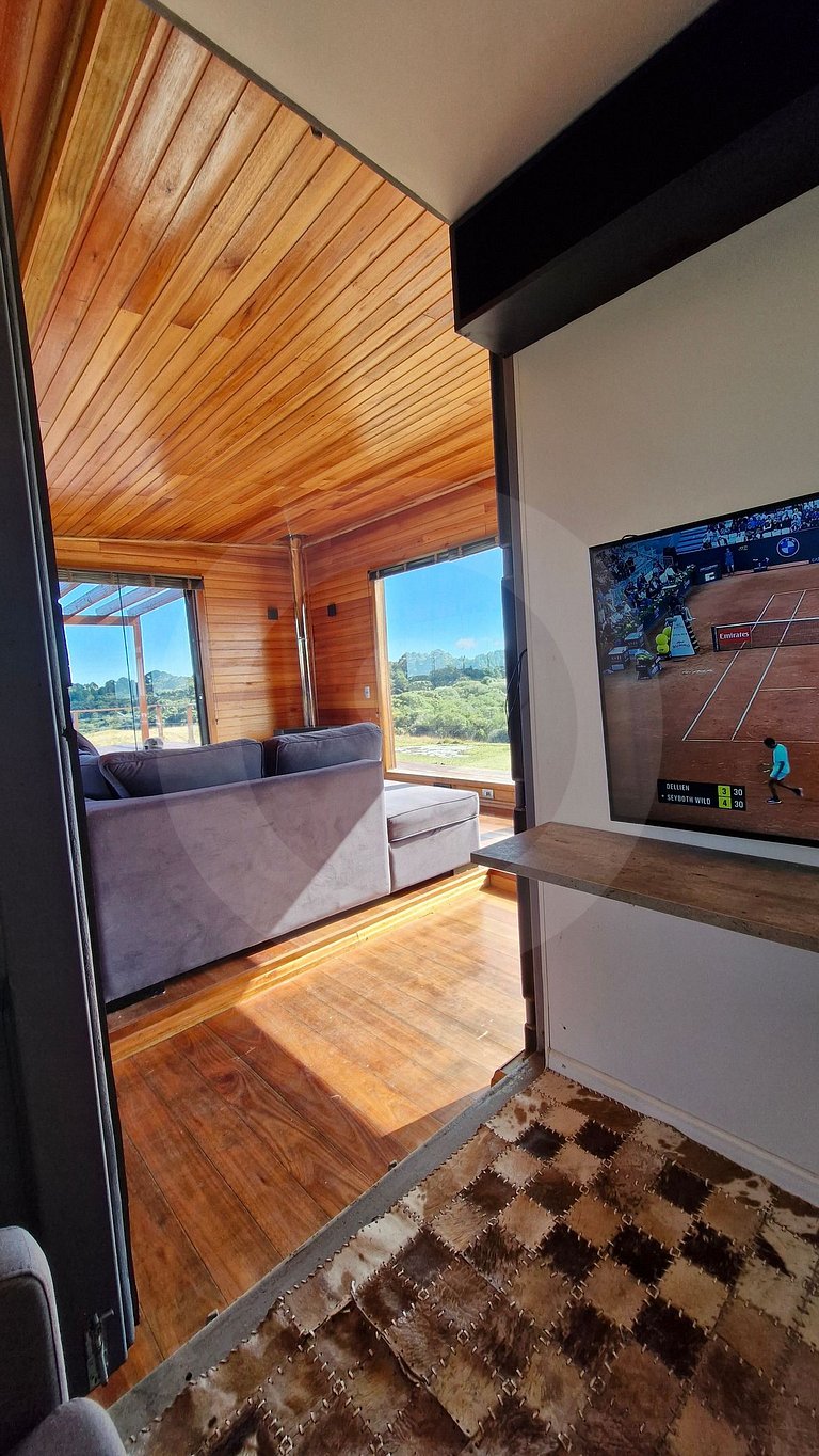 Cabaña Panorámica en los campos de la sierra