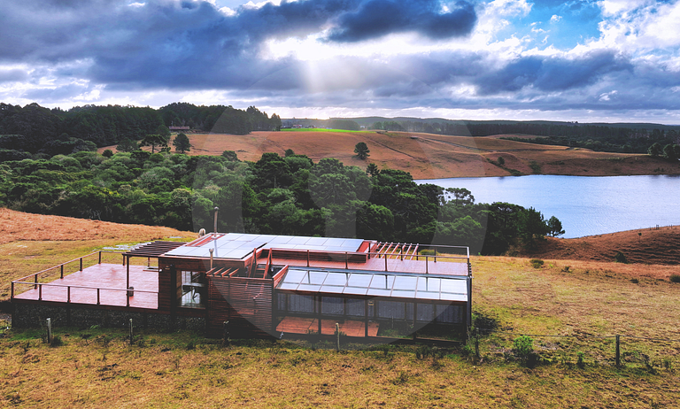 Cabaña Panorámica en los campos de la sierra